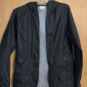 Columbia Womens Black Spring Jacket Size Small with silver embroidery
